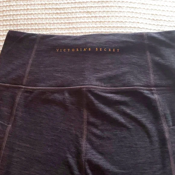 Victoria Secret High-Waisted Black/ Purple Tint Leggings - Picture 7 of 8